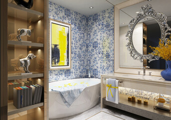 modern and luxury toilet concept