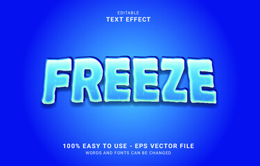Obraz premium editable freeze text effect