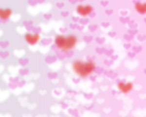 バレンタインの可愛いハートマークの背景イラスト