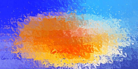 Dark Blue, Yellow vector pattern with polygonal shapes.