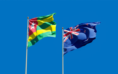Flags of Togo and New Zealand.