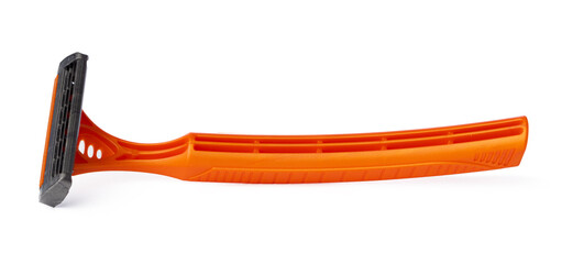 Disposable shaving razor isolated on white background