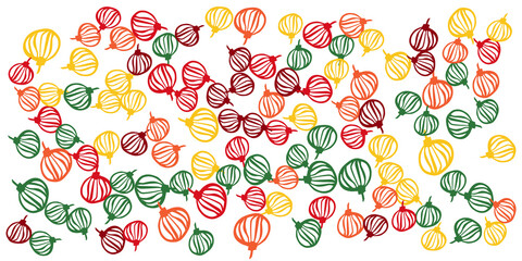 Tropical flowers border seamless pattern in sketch style on white background - hand drawn exotic blooms of monstera, protea, magnolia and plumeria with colorful line contour. Vector illustration