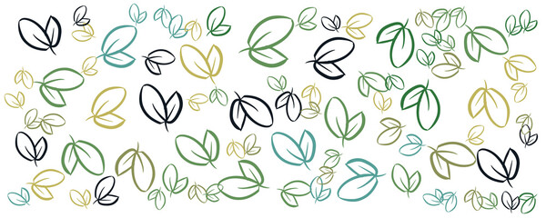 Tropical flowers border seamless pattern in sketch style on white background - hand drawn exotic blooms of monstera, protea, magnolia and plumeria with colorful line contour. Vector illustration