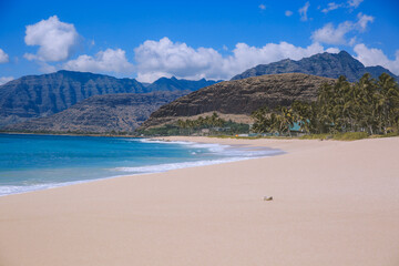 Fototapeta na wymiar Maili Beach Park, West Oahu coast, Hawaii
