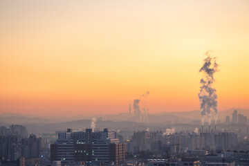 Obraz premium 도시와 환경