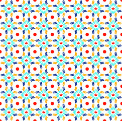 Vector seamless colorful pattern background. Vector repeated pattern background for wrapping paper, fabric print and fashion design. Vector art.