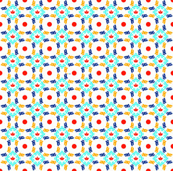 Vector seamless colorful pattern background. Vector repeated pattern background for wrapping paper, fabric print and fashion design. Vector art.