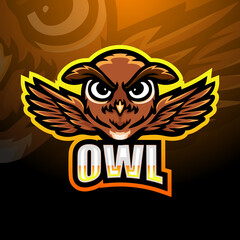 Owl mascot esport logo design