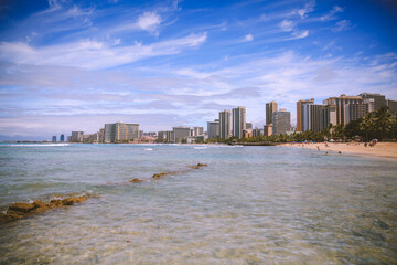 Waikiki bay, Oahu, Hawaii