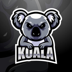 Koala mascot esport logo design © frescostudio