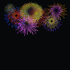 fireworks Explosion background . Vector Illustration . Starburst
 round Logo . Circular Design element . Abstract Geometric star rays . Sunburst .
