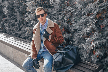 guy on a bench
