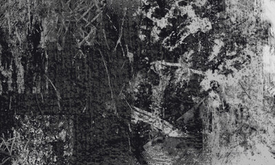 Black and white grunge texture background. Abstract grunge texture on distress wall in the dark....