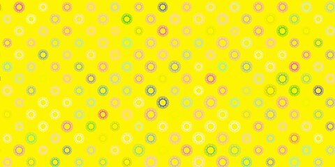 Light multicolor vector texture with disease symbols.
