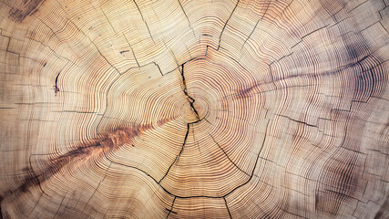 Close up photo of cut rings texture of a tree - obrazy, fototapety, plakaty