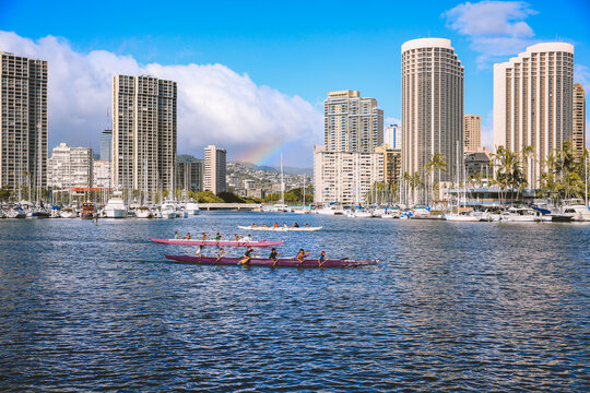 Kayaking, Rainbow, Oahu, Hawaii