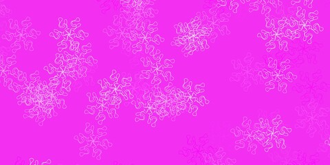 Light purple, pink vector natural layout with flowers.