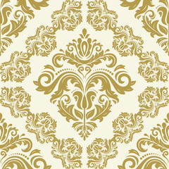 Orient classic pattern. Seamless abstract background with vintage elements. Orient golden background. Ornament for wallpaper and packaging