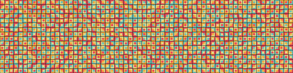 Abstract Geometric Pattern generative computational art illustration
