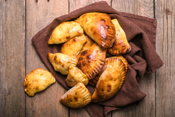 Traditional Argentine empanadas stuffed with meat