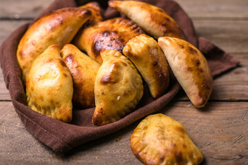 Traditional Argentine empanadas stuffed with meat