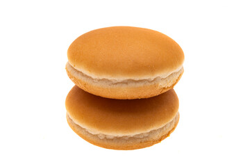 small hamburger buns isolated