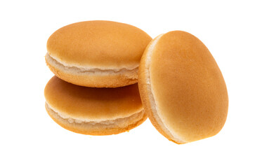 small hamburger buns isolated