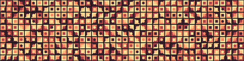 Abstract Geometric Pattern generative computational art illustration