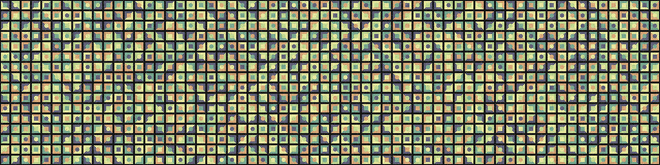 Abstract Geometric Pattern generative computational art illustration