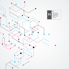 Template for medical design. Abstract science connect hexagons