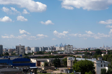 View from the window of the 8th floor. Sokolinaya Gora district Moscow