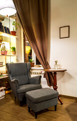 Classical armchair in cozy place for relaxing