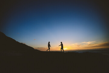 Sunset at Kaena point, Oahu, Hawaii