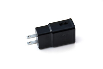 Phone charger isolated on a white background.