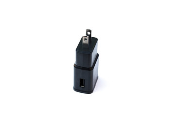 Phone charger isolated on a white background.