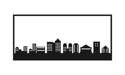 Building in the city illustration vector