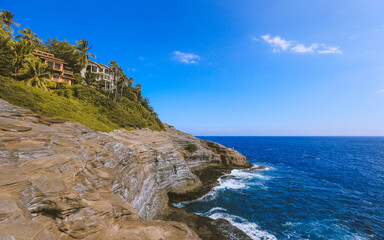 Spitting Cave, East Honolulu coastline, Oahu, Hawaii