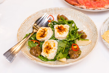 
Cold appetizers on the festive table.