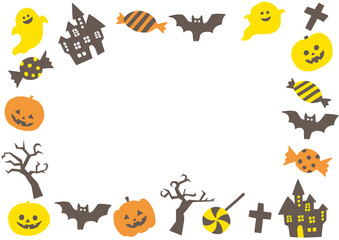 ハロウィン手描きイラスト_フレーム