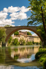 Diocleziano's bridge or Ponte della Concordia, historical Roman bridge over river Metauro....