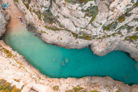 Aerial View of Wied il Ghasri, Gozo