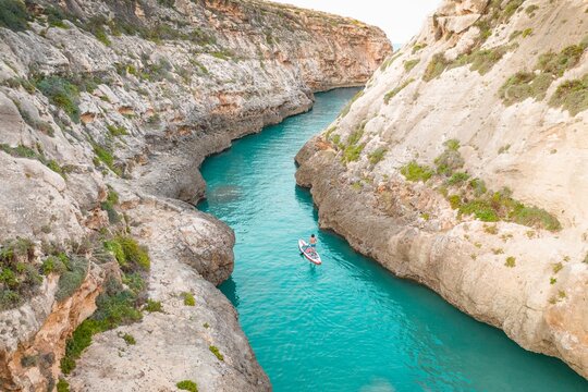 Aerial View of Wied il Ghasri, Gozo