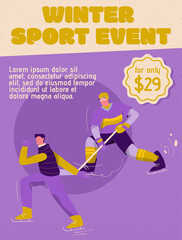 Vector poster of Winter Sport Event concept