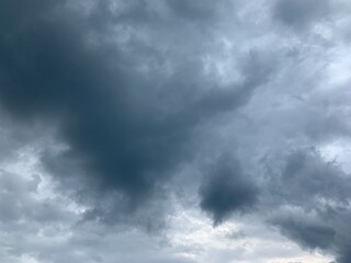 Dark clouds at the sky, stormy sky background