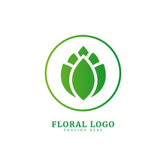 Natural vector, monogram shape logo. Abstract emblem, design concept, logotype element for template