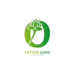 Initial letter O with natural logo vector concept element. letter O monogram, with organic floral fit for company and business