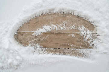 snow wood background