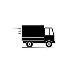 Delivery truck icon isolated on white background