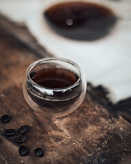 black drip coffee